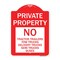 Signmission Private Property Private Property No Tractor Trailers Tow Trucks Delivery Trucks Semi, RW-1824-23247 A-DES-RW-1824-23247 - alternate 1